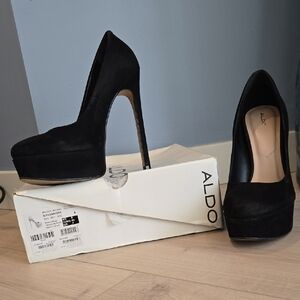 Aldo Classic Black Platform Heels
